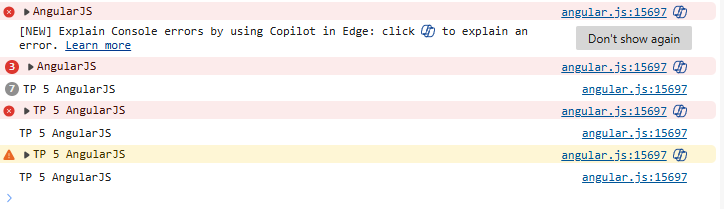 Console du navigateur