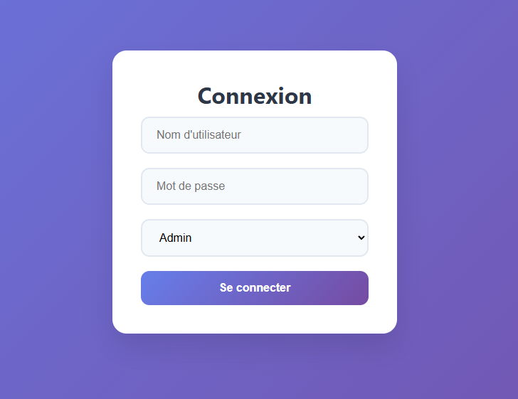 Formulaire de connexion