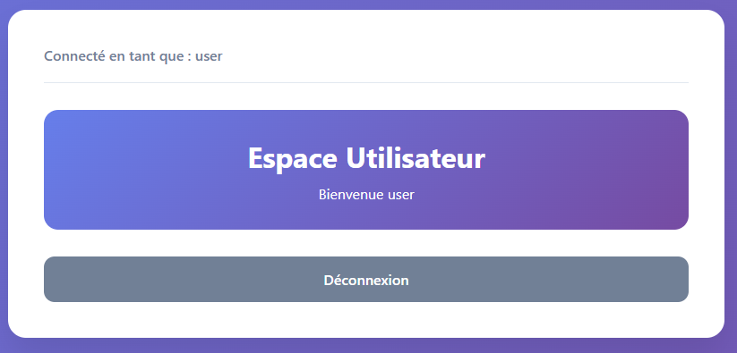 Espace utilisateur